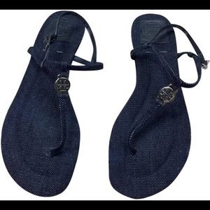 Tory Burch denim thong sandal